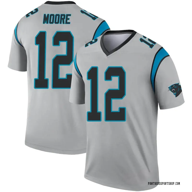 Legend Youth DJ Moore Carolina Panthers Inverted Silver Jersey -