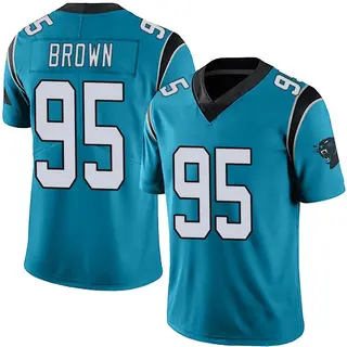 Limited Men's Derrick Brown Carolina Panthers Nike Alternate Vapor Untouchable Jersey - Blue