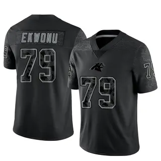 Limited Men's Ikem Ekwonu Carolina Panthers Nike Reflective Jersey - Black