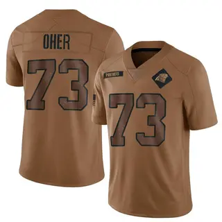 Limited Men's Michael Oher Carolina Panthers Nike 2023 Salute To Service Jersey - Brown