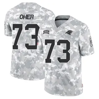 Limited Men's Michael Oher Carolina Panthers Nike 2024 Salute to Service Jersey - Arctic Camo