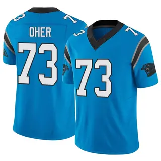 Limited Men's Michael Oher Carolina Panthers Nike Vapor F.U.S.E. Jersey - Blue