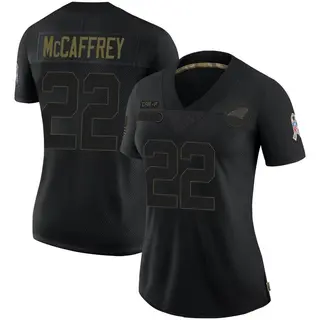 Limited Women's Christian McCaffrey Carolina Panthers Nike 2020 Salute To Service Jersey - Black