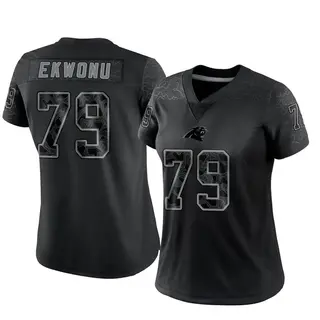 Limited Women's Ikem Ekwonu Carolina Panthers Nike Reflective Jersey - Black
