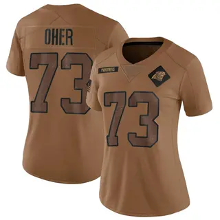 Limited Women's Michael Oher Carolina Panthers Nike 2023 Salute To Service Jersey - Brown