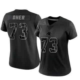 Limited Women's Michael Oher Carolina Panthers Nike Reflective Jersey - Black
