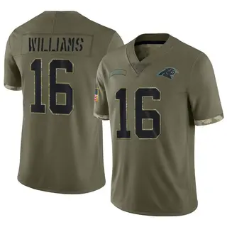 Limited Youth Preston Williams Carolina Panthers Nike 2022 Salute To Service Jersey - Olive
